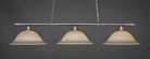 Toltec 373-BN-602 Oxford 3 Bulbs Bar Billiards Pool Table Island Light - coolpooltables.com