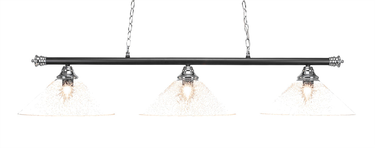 Toltec 373-CHMB-308 Oxford 3 Bulbs Bar Billiards Pool Table Island Light - coolpooltables.com