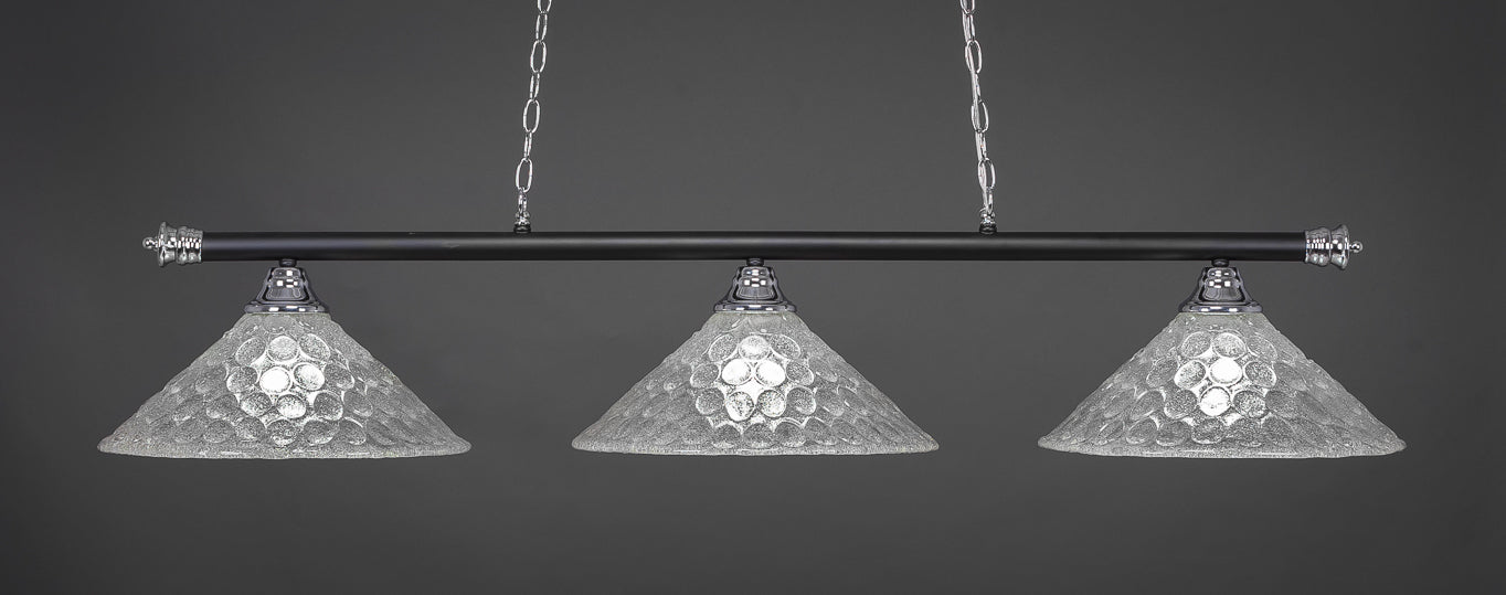 Toltec 373-CHMB-411 Oxford 3 Bulbs Bar Billiards Pool Table Island Light - coolpooltables.com