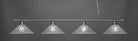 Toltec 374-BN-411 Oxford 4 Bulbs Bar Billiards Pool Table Island Light - coolpooltables.com