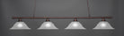 Toltec 374-BRZ-53615 Oxford 4 Bulbs Bar Billiards Pool Table Island Light - coolpooltables.com