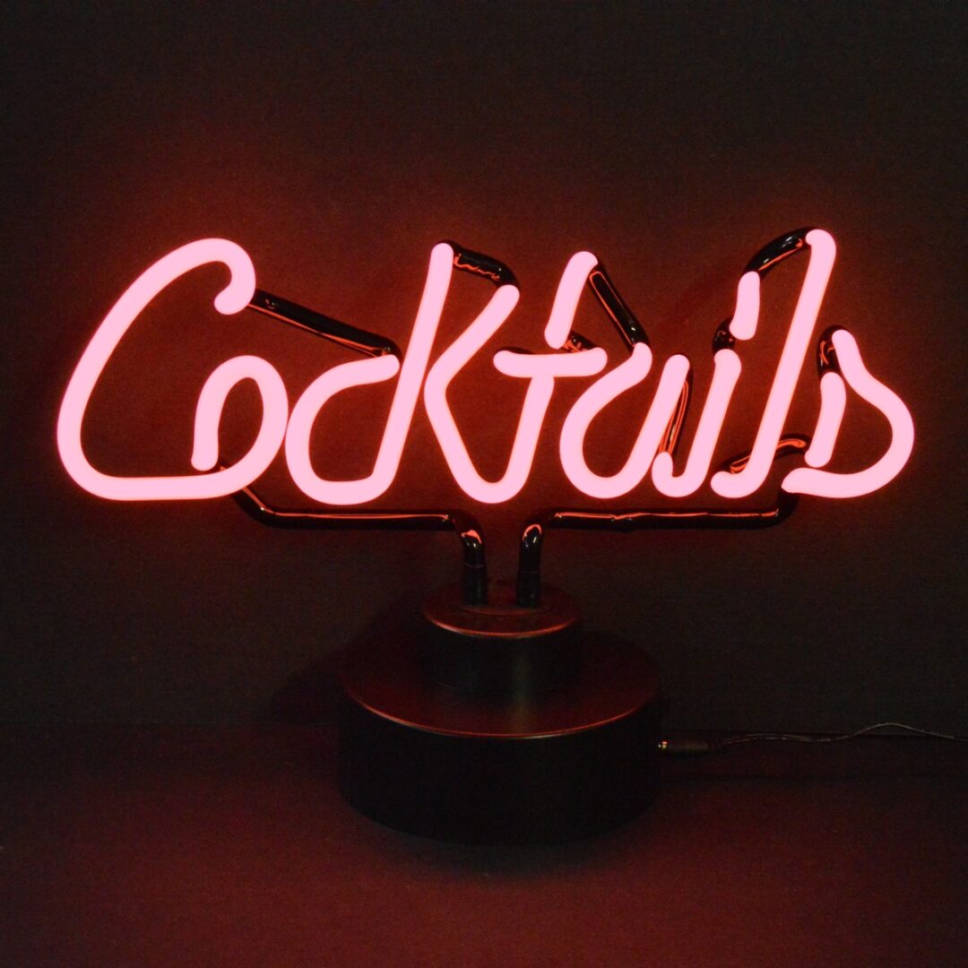 COCKTAILS NEON SCULPTURE