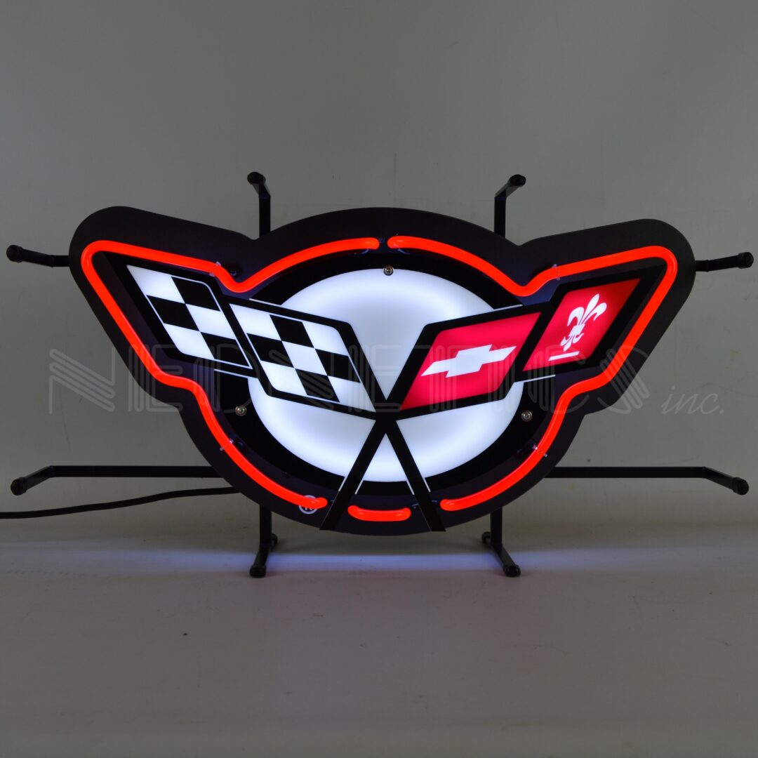 CORVETTE C5 NEON SIGN WITH BACKING