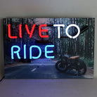 JUNIOR LIVE TO RIDE NEON SIGN