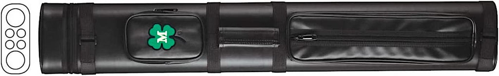 McDermott 75-0933 2Bx4S Black with McDermott Clover Logo Billiards Pool Cue Stick Case