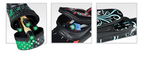 McDermott 75-0937 2Bx2S Black / Green Billiards Pool Cue Stick Case