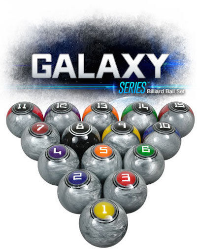 McDermott Galaxy Lunar Rocks Pool Balls