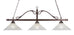 Toltec 823-BRZ-714 Scroll 3 Bulbs Bar Billiards Pool Table Island Light