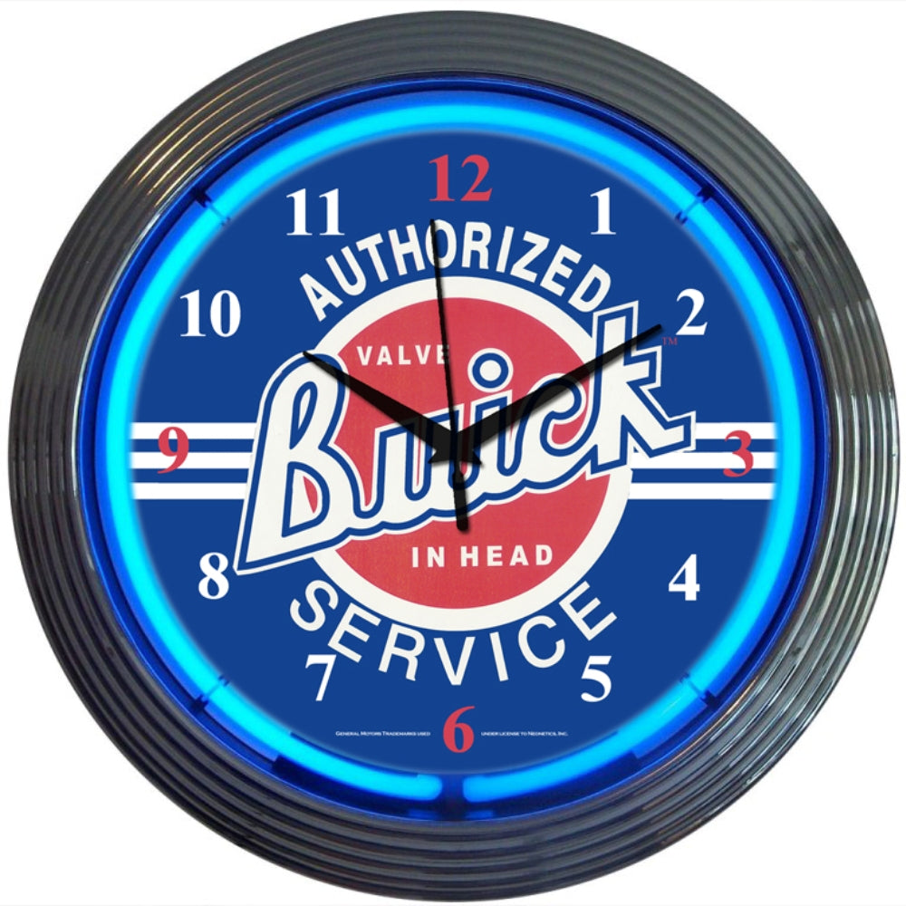 GM BUICK SERVICE NEON CLOCK
