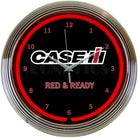 CASE IH RED AND READY NEON CLOCK