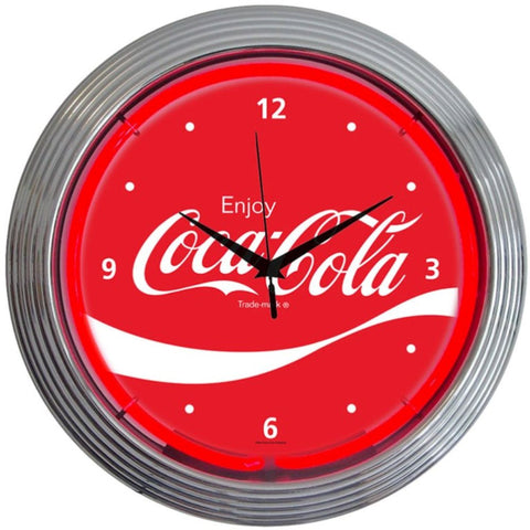 COCA-COLA WAVE NEON CLOCK