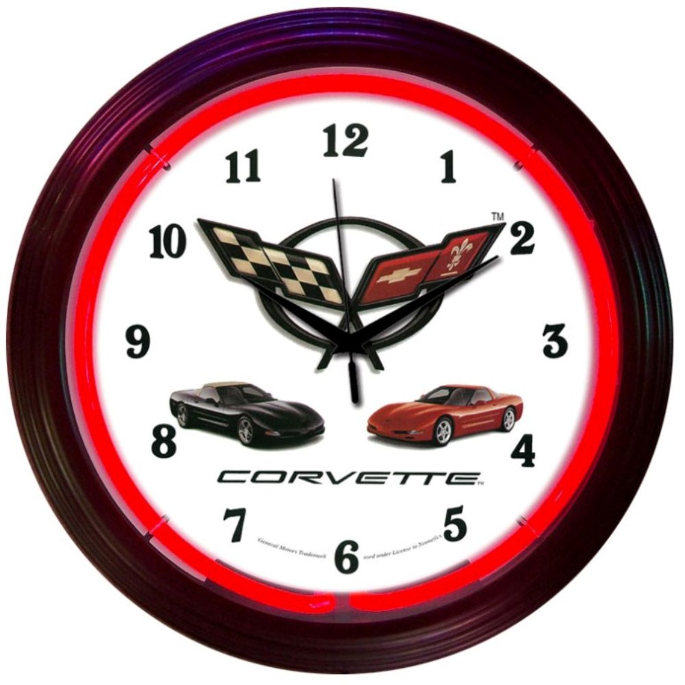 CORVETTE C5 NEON CLOCK