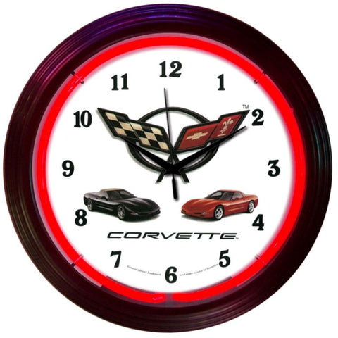 CORVETTE C5 NEON CLOCK