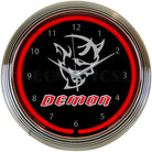 DODGE DEMON NEON CLOCK