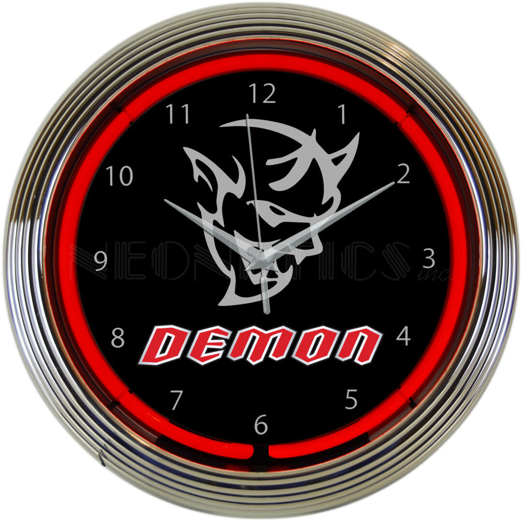 DODGE DEMON NEON CLOCK