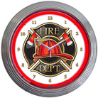 FIRE DEPARTMENT NEON CLOCK