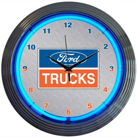 FORD TRUCKS NEON CLOCK