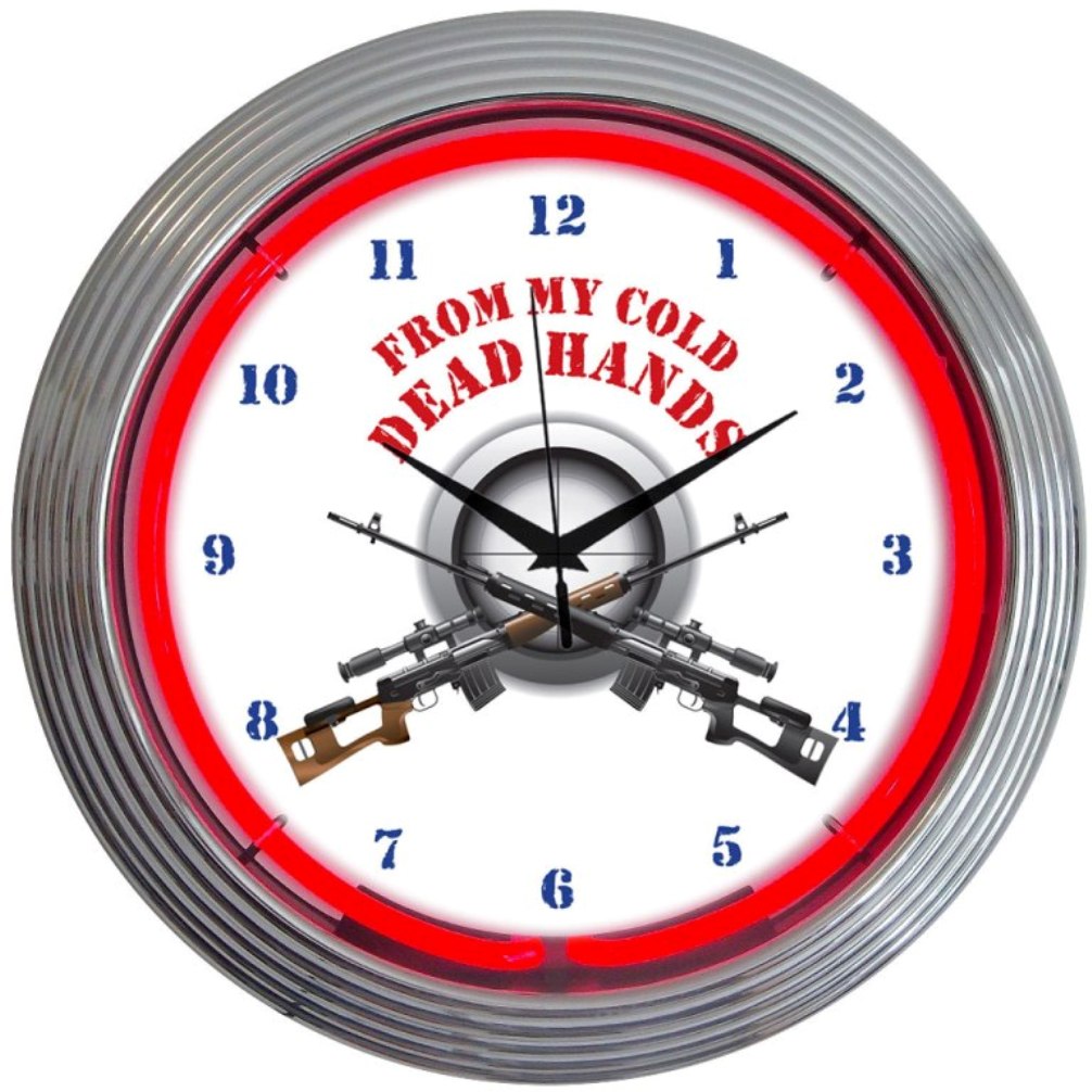 Neonetics From My Cold Dead Hands Firearms Neon Clock