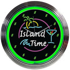 ISLAND TIME NEON CLOCK