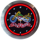 LIVE 2 RIDE NEON CLOCK