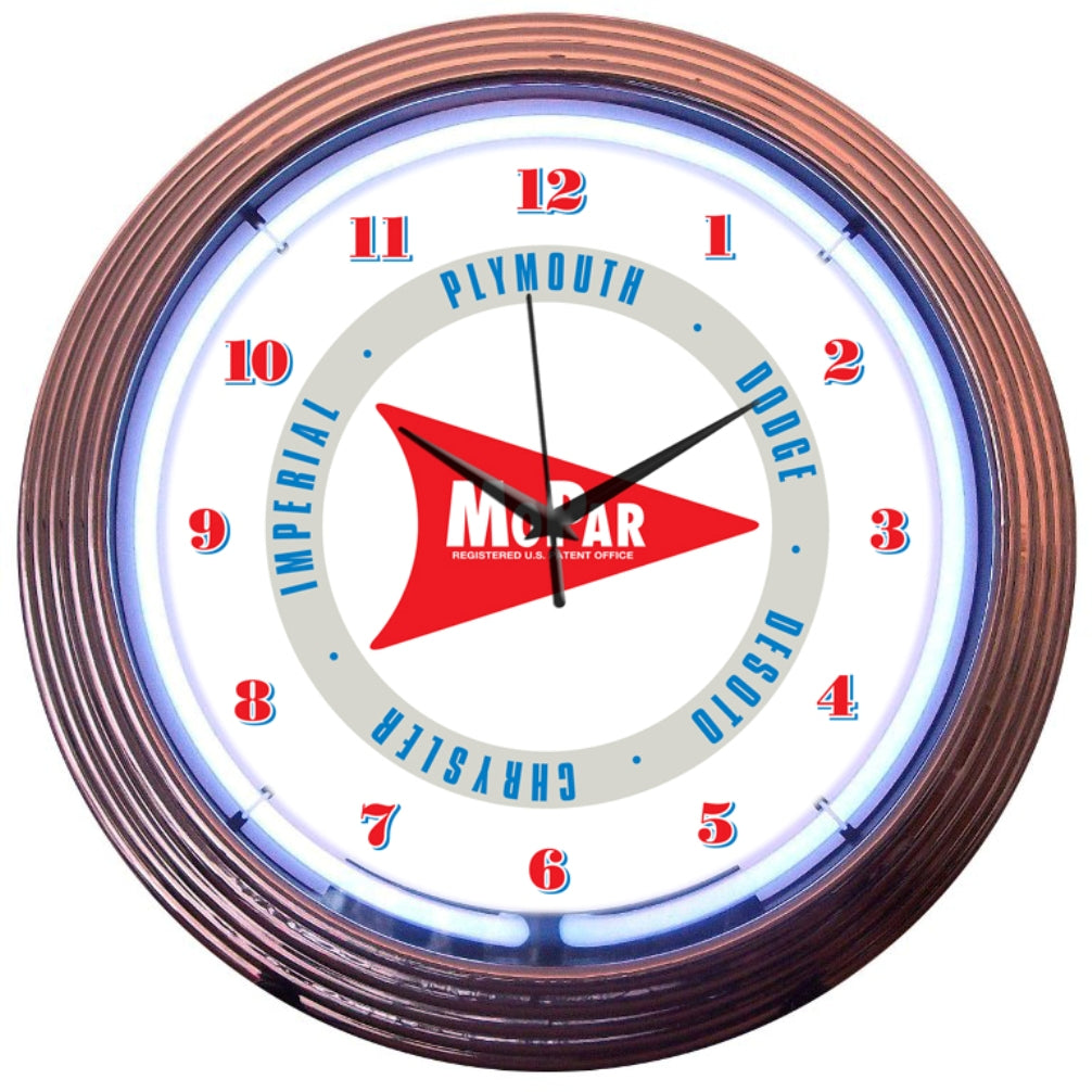 MOPAR ARROW NEON CLOCK