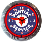 GM PONTIAC SERVICE NEON CLOCK