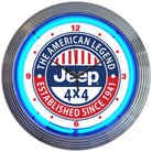 JEEP THE AMERICAN LEGEND NEON CLOCK