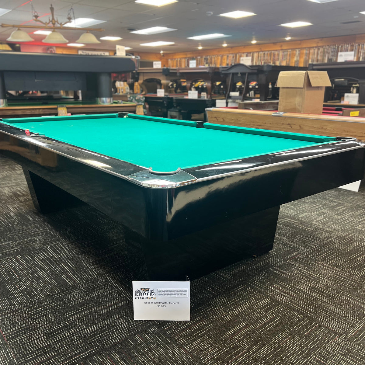 (Sold) Used 9' Craftmaster General Pool Table – coolpooltables.com