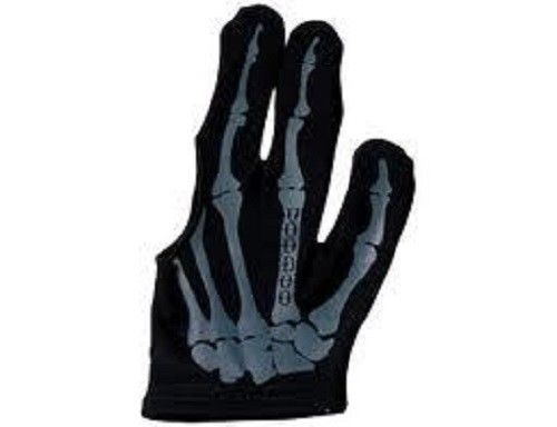 Voodoo Large Grey Pool Glove - Skeleton Design - Billiard Glove