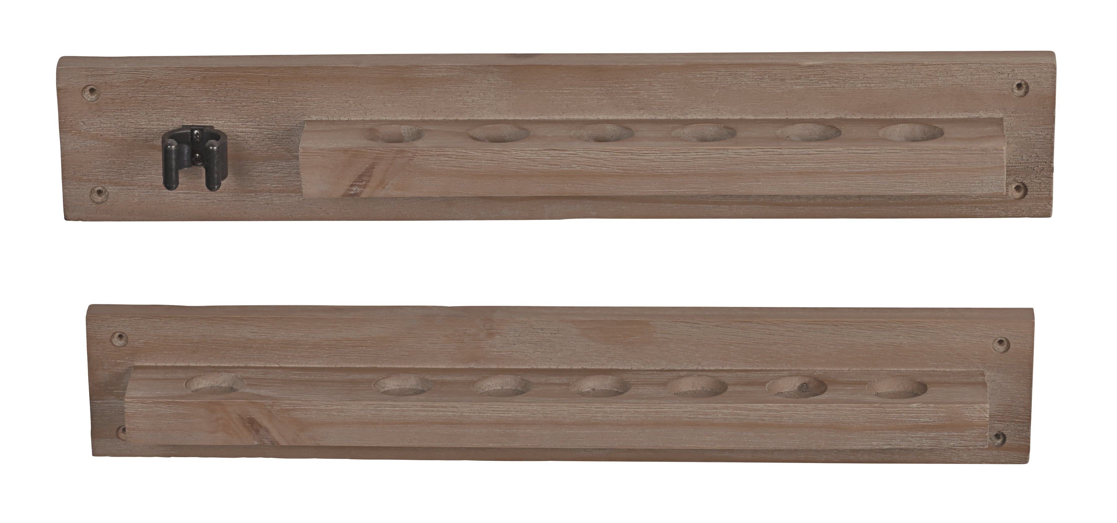 HJ Scott 6-Cue Modern Rustic Wall Mount Cue Rack
