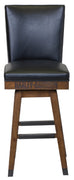 H-D B&S Square Stool w/Backrest - Industrial Grey