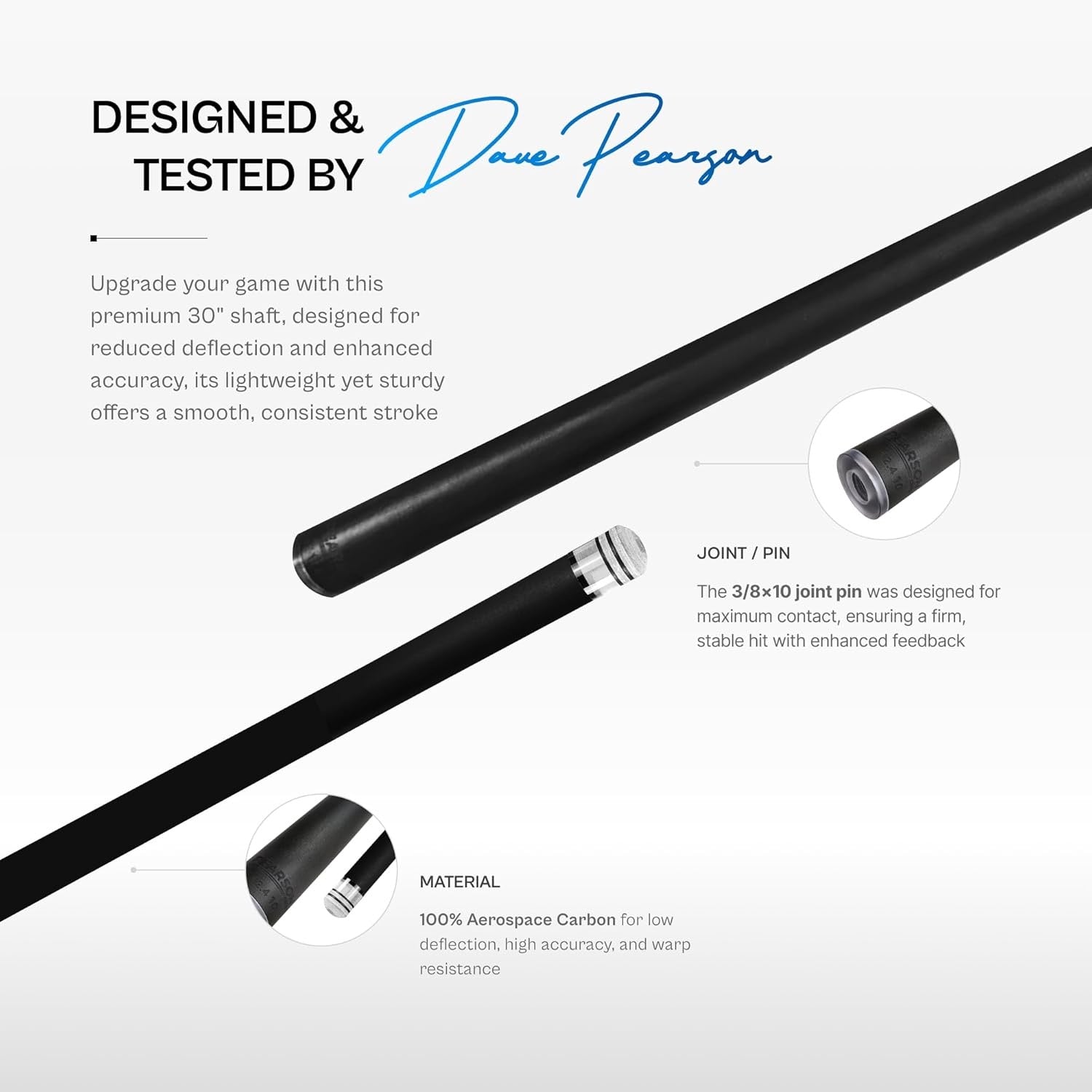 Pearson Carbon Clear 2 Shaft (Uniloc, 11.8mm)