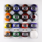 SRS Black Marble Pool Balls