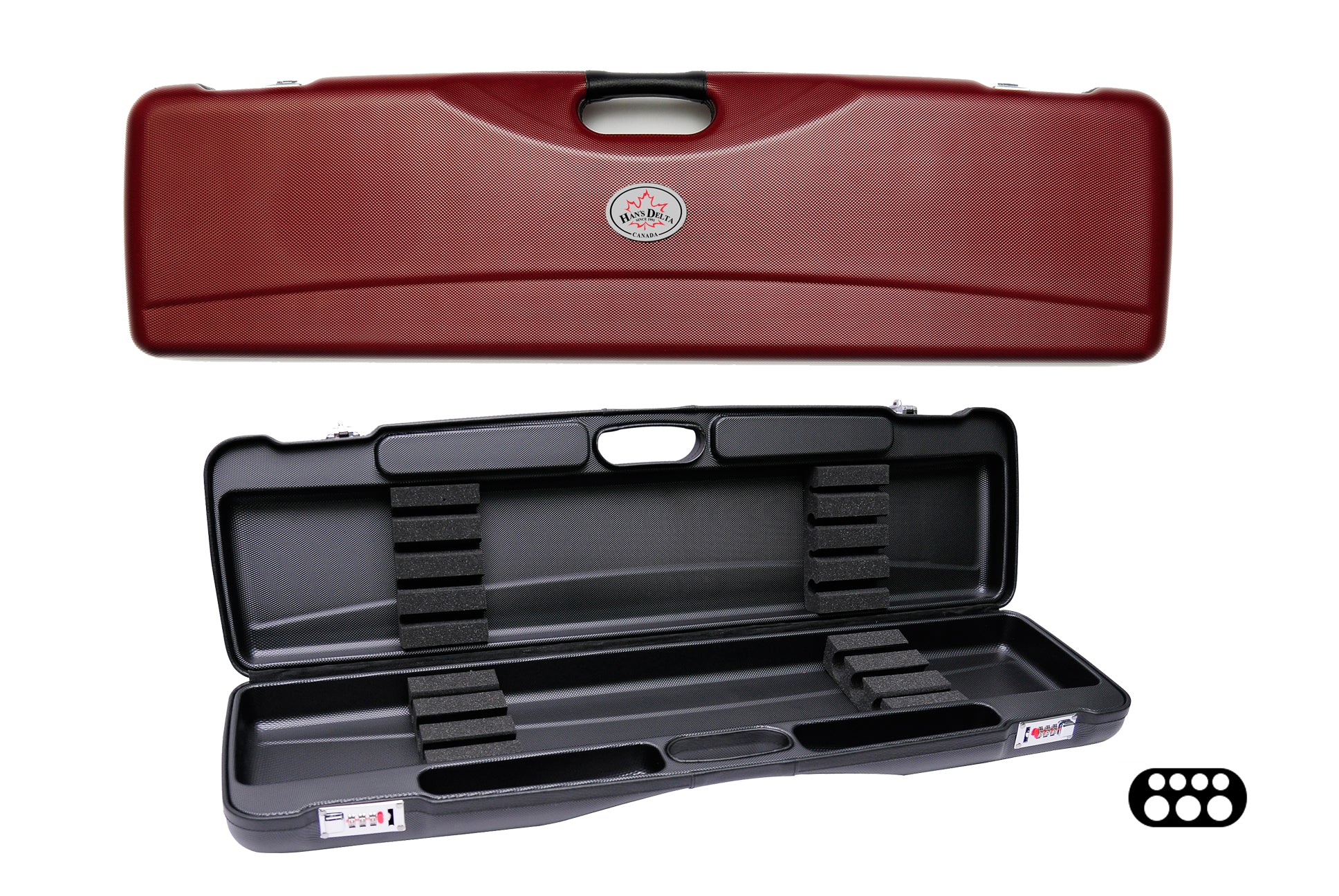 Delta Cue 036-002-RD 3Bx4S Red Billiards Pool Cue Stick Case - coolpooltables.com