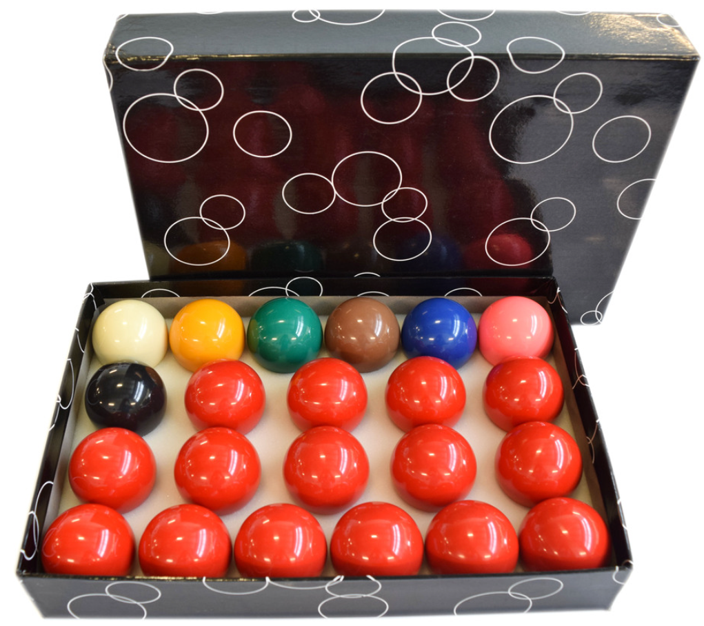 Snooker Ball Set - 2 1/4" Polyester Resin Ding and Chip Resistant