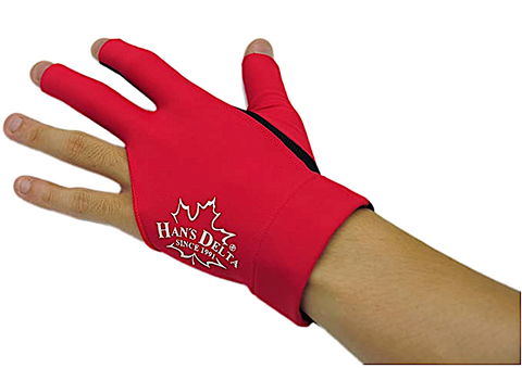 Delta Billiard Glove - Left Hand, Red 061-012-RD