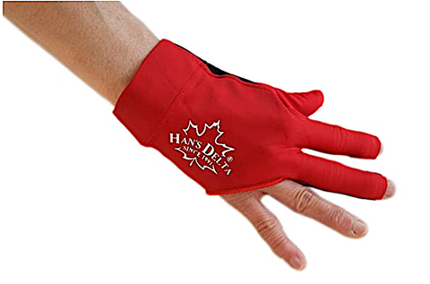 Delta Billiard Glove - Right Hand, Red 061-012-RD-R
