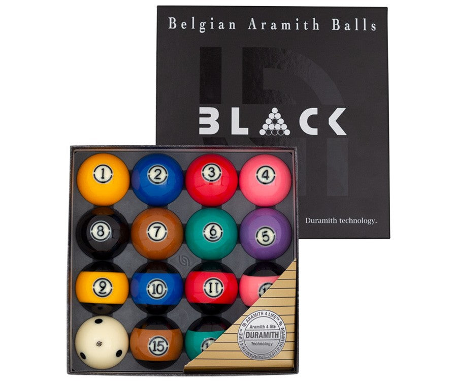 Aramith Black Pool Ball Set