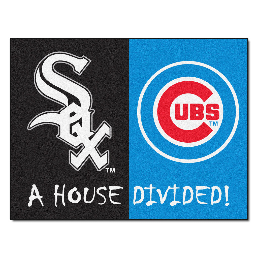 MLB House Divided - White Sox / Chicago Cubs House Divided Mat