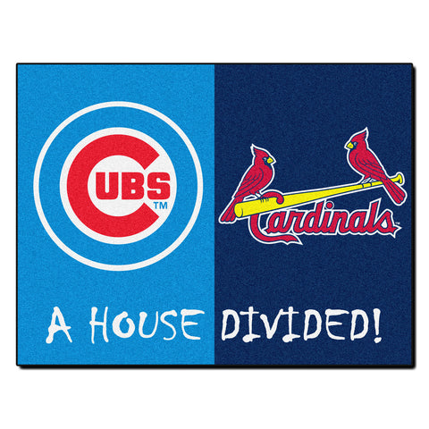 MLB House Divided - Cubs / Cardinals House Divided Mat