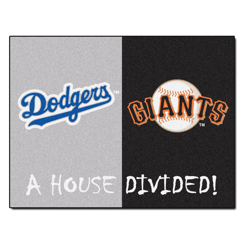MLB House Divided - Dodgers / Giants House Divided Mat