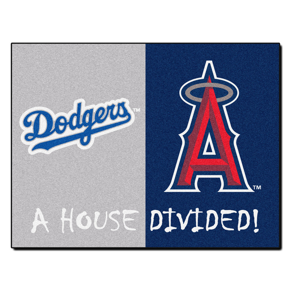 MLB House Divided - Dodgers / Angels  House Divided Mat