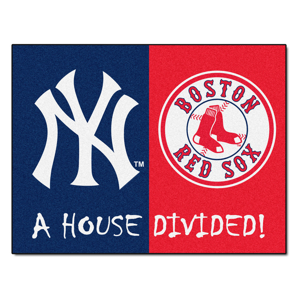 MLB House Divided - Yankees / Red Sox  House Divided Mat