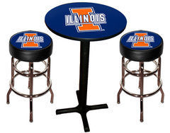 Illinois Fighting Illini Varsity Pub Table & Bar Stool Set