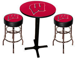 Wisconsin Badgers Varsity Pub Table & Bar Stool Set