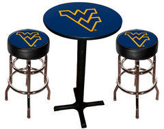 WVU Mountaineers Varsity Pub Table & Bar Stool Set