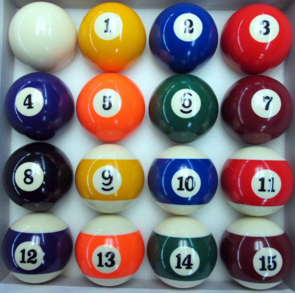New Deluxe Pool Billiard Balls Regulation Standard 2-1/4" or 2.25" Size Full Set