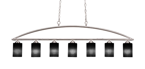 Toltec 2437-BN-4069 Marquise 7 Bulbs Bar Billiards Pool Table Island Light