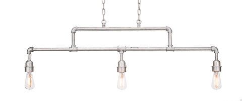 Toltec 333-AS-LED18C Vintage 3 Bulbs Bar Billiards Pool Table Island Light