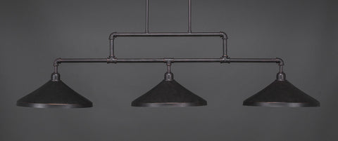 Toltec 333-DG-422 Vintage 3 Bulbs Bar Billiards Pool Table Island Light